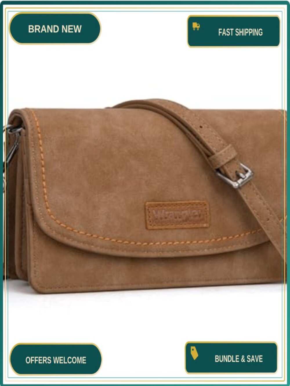 Wrangler Crossbody Wallet Small Purses for Women Western RFID Blocking Bags